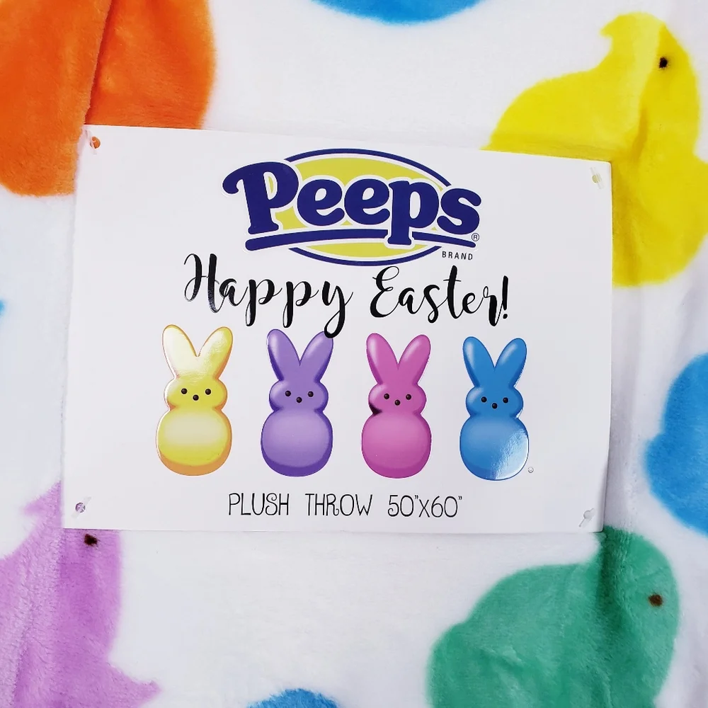 Peeps Easter Chicks Plush Throw Blanket  50